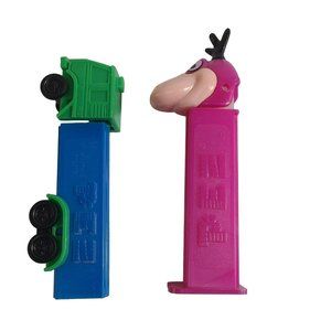 Vintage 90s Retired Pez Dispensers Flintstones Dino the Dinosaur & Green & Blue